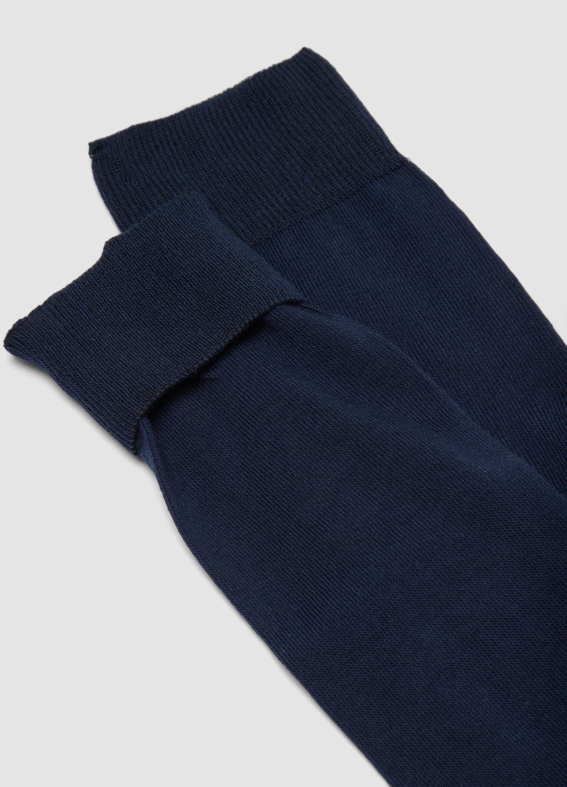 Bipack di calze lunghe blu navy in cotone elasticizzato