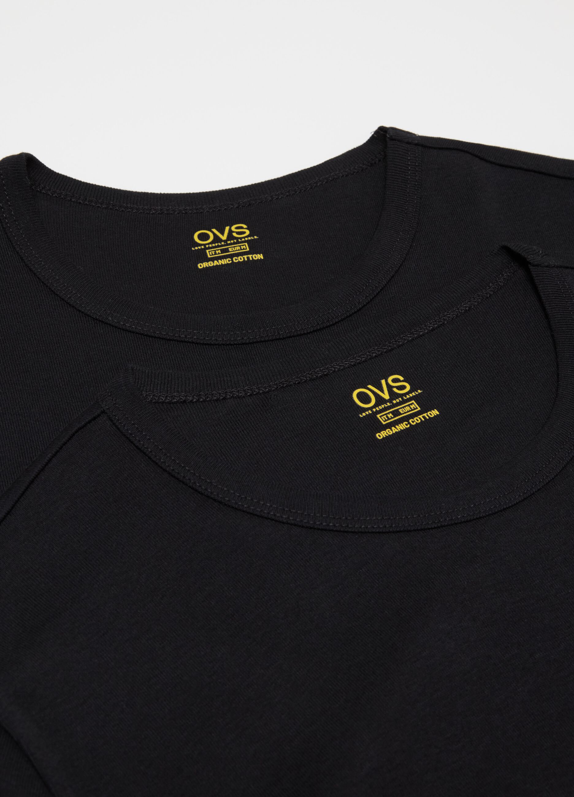 Two-pack undershirts with round neck