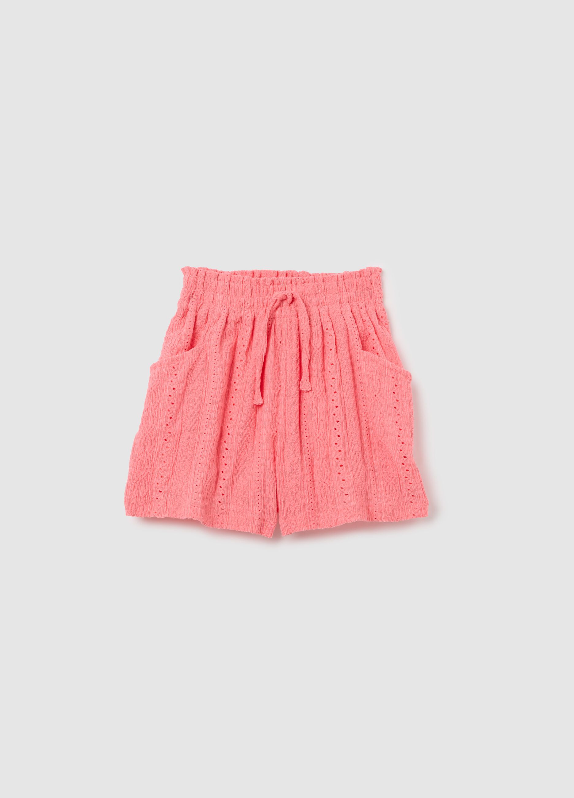 Pink elastic fabric shorts OVS Kids