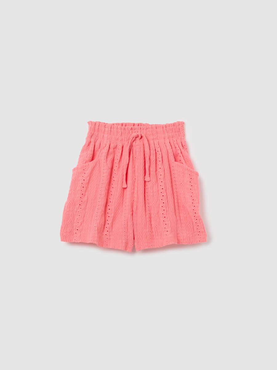 Pink elastic fabric shorts OVS Kids_0