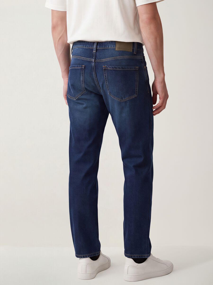 Regular fit denim jeans in pure cotton_2