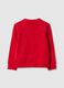 Kids' red crew neck sweatshirt in pure cotton regular fit_1