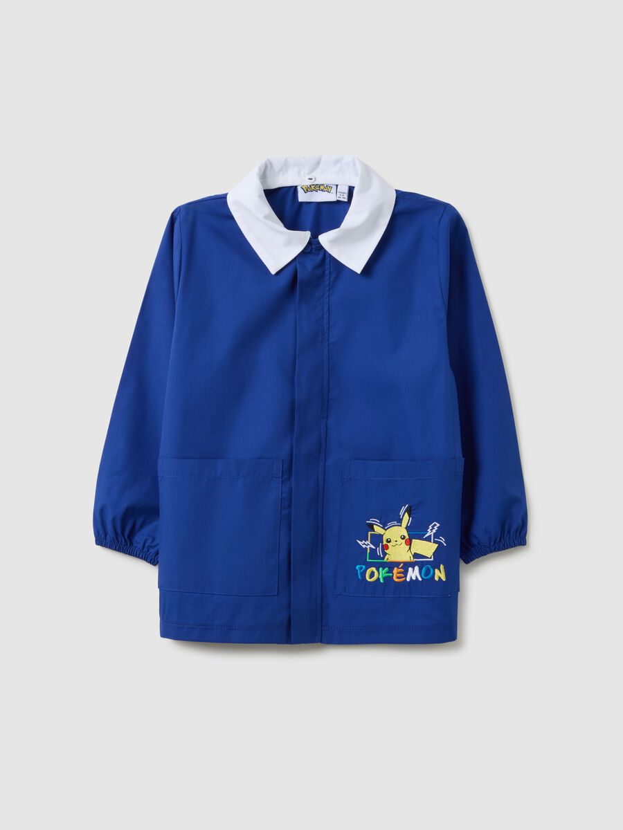 Grembiule scolastico da bambino in misto cotone multicolor con zip_0