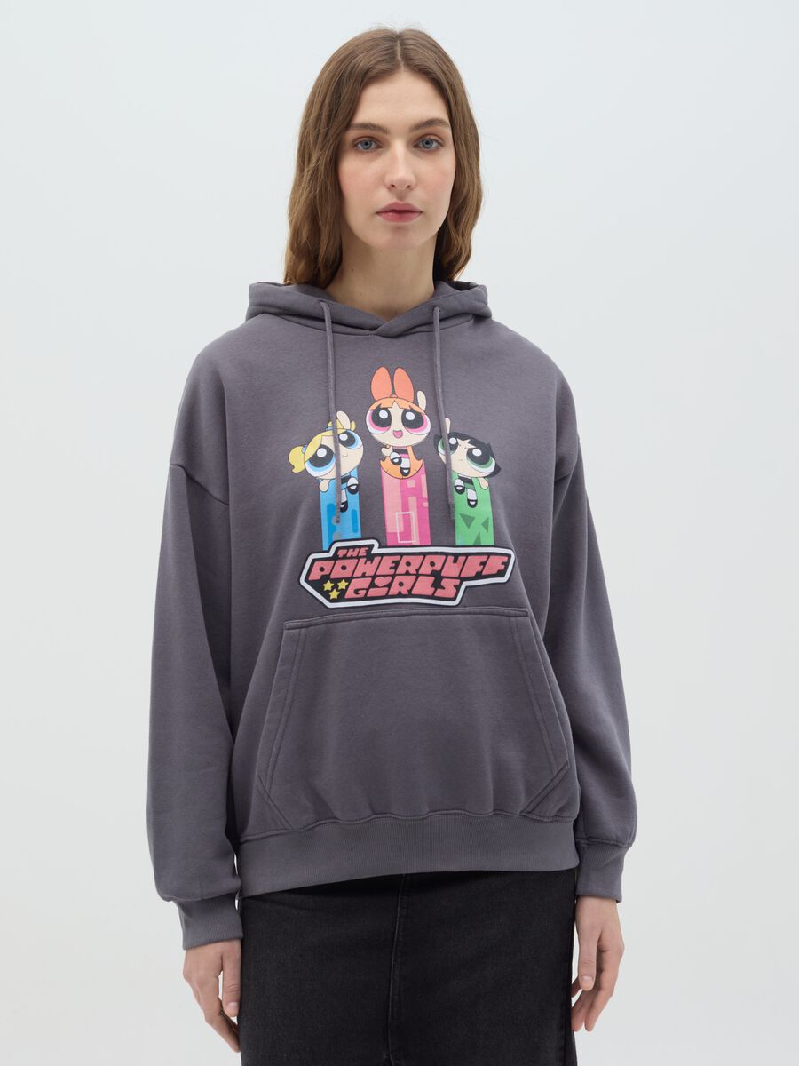 Sweatshirt with hood and The Powerpuff Girls print_0