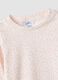 Maglietta bianca in cotone organico elasticizzato a pois slim fit per bimba_2