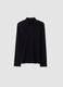 Black organic cotton turtleneck T-shirt_0