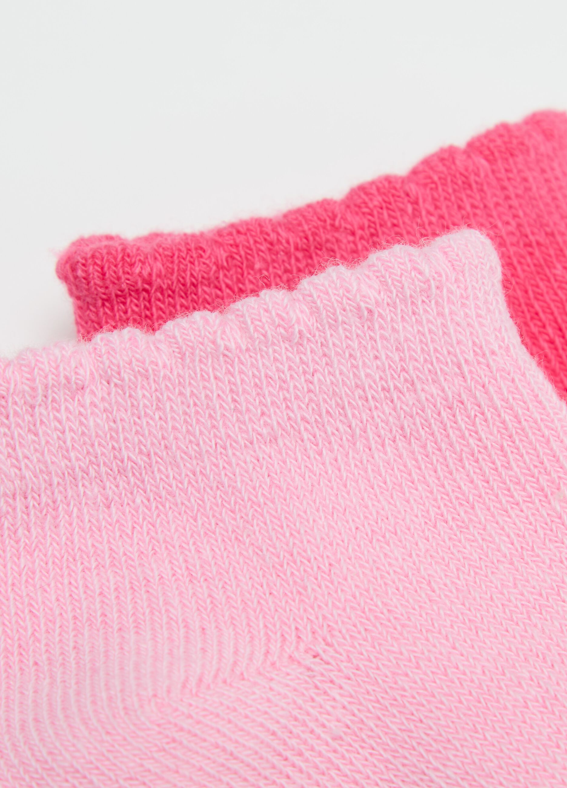 Three-pair pack short stretch socks with hearts design