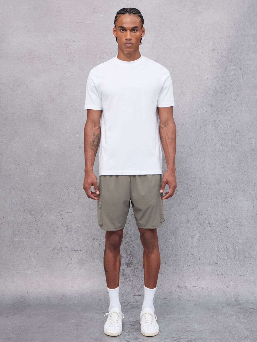 White Regular Fit Branded T-shirt_3