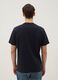 Black Cotton Crew Neck T-shirt, Regular Fit_2