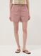 Pink shorts in a viscose, cotton and linen blend &ndash; regular fit_1