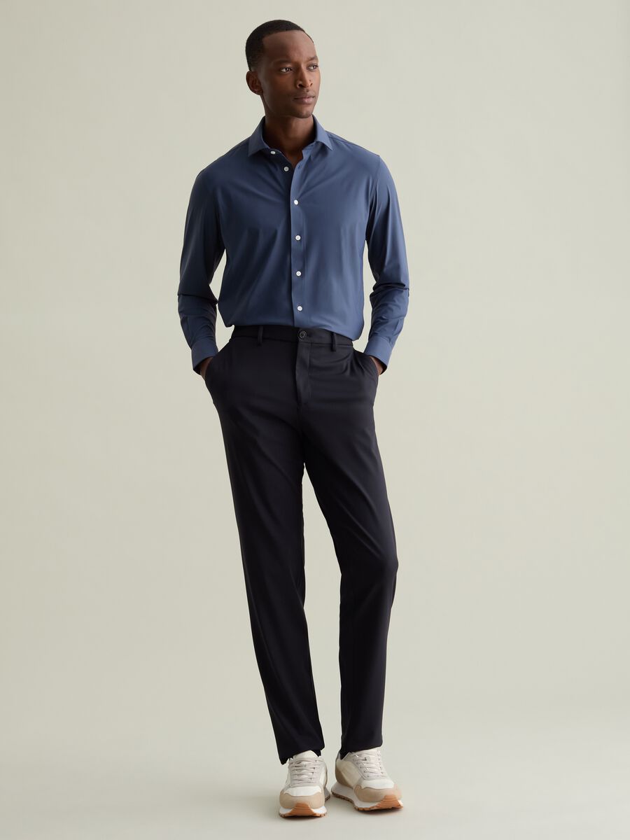Regular-fit shirt in technical fabric_1
