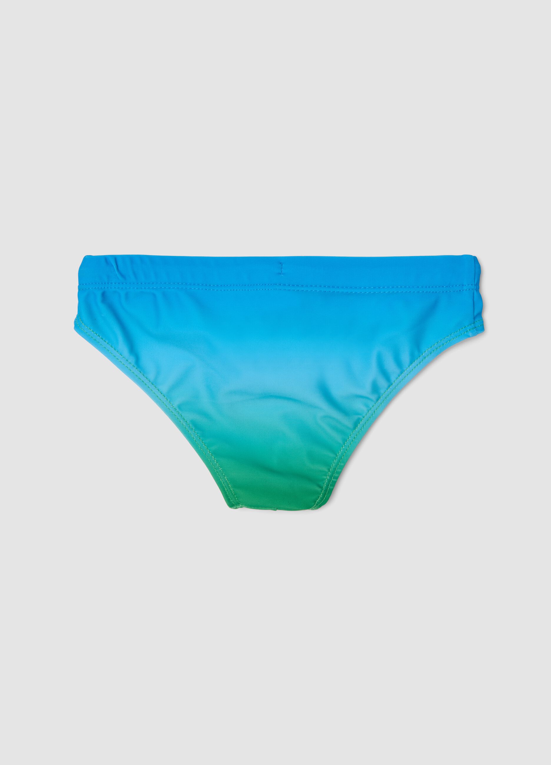 Blue stretch swim briefs