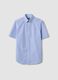 Light blue striped short-sleeve regular-fit shirt_0