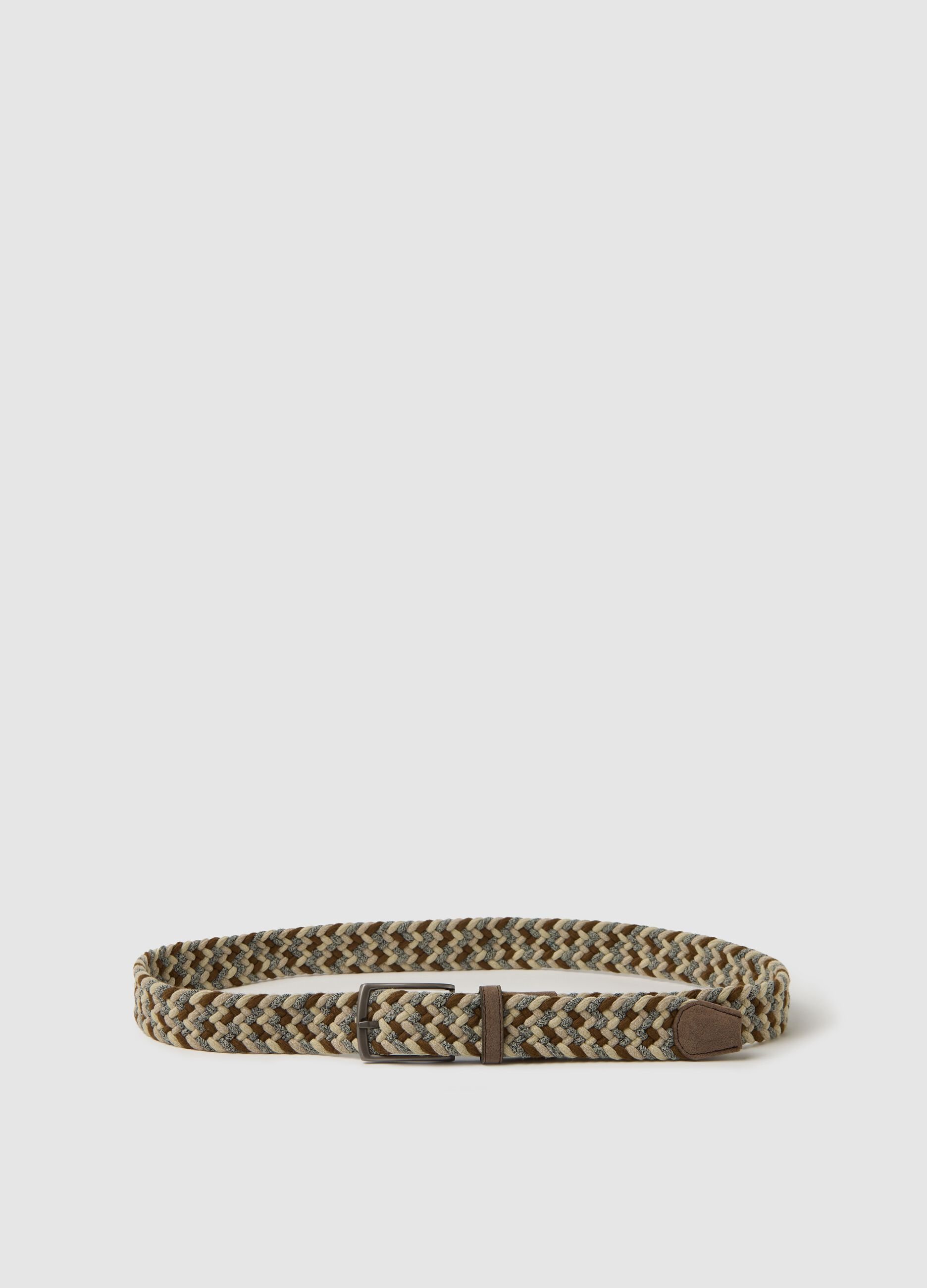 Multicoloured woven belt