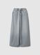 Pure grey denim cotton wide leg jeans_4