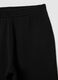 Pantaloni in misto cotone nero regular fit con vita elasticizzata_1