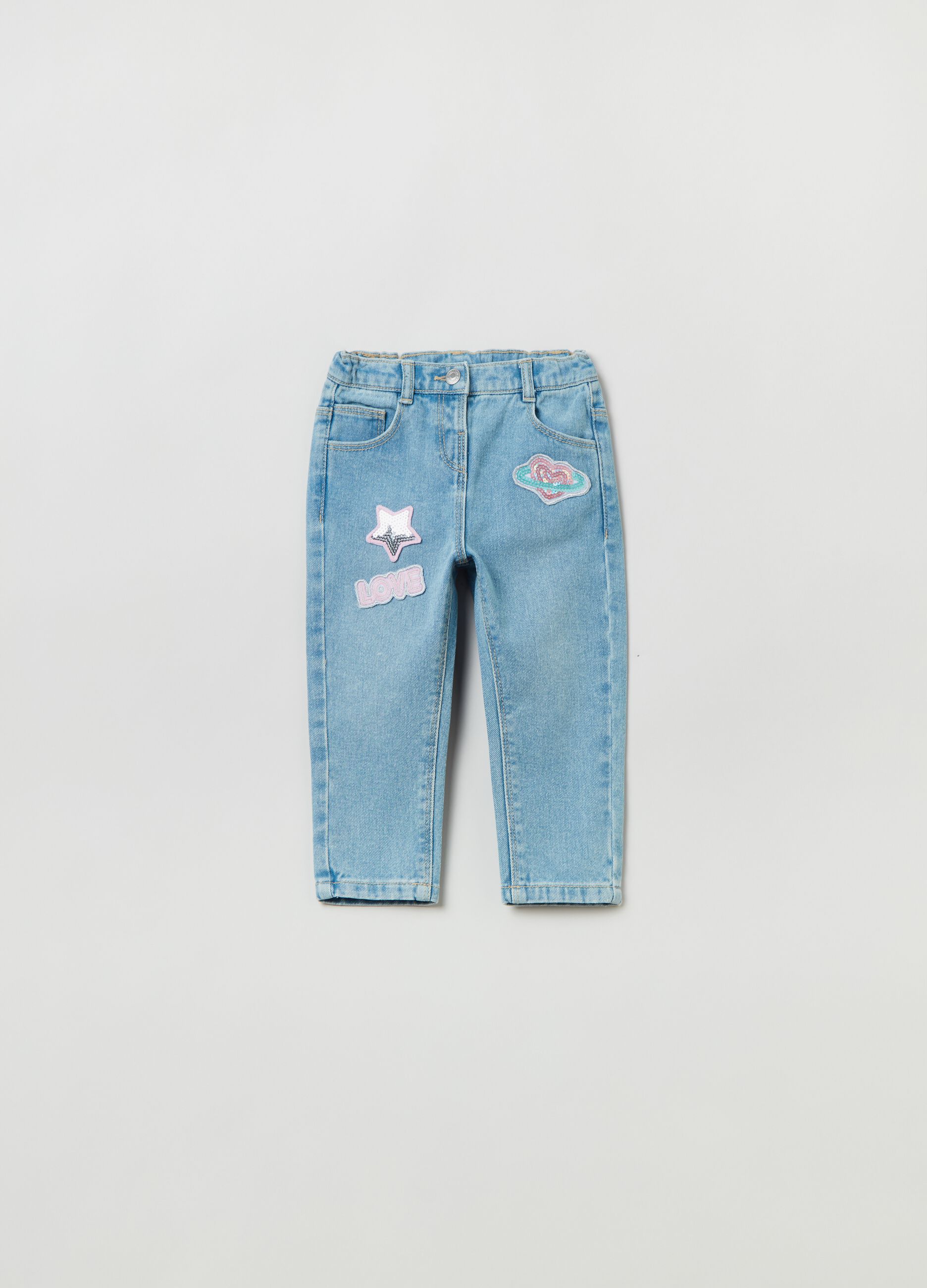 Jeans baggy fit con patch