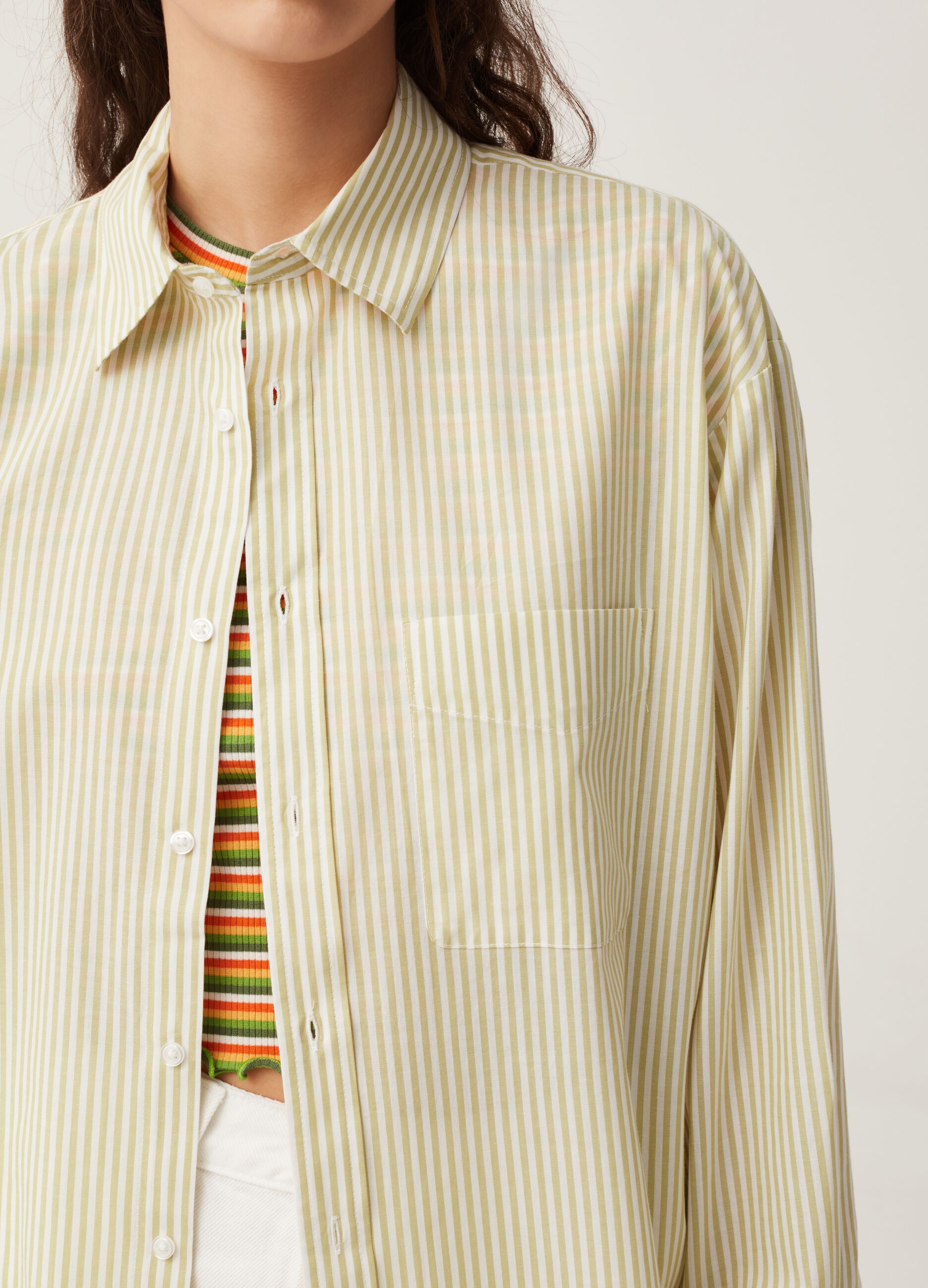 Camicia in cotone oxford a righe Baby Angel_3