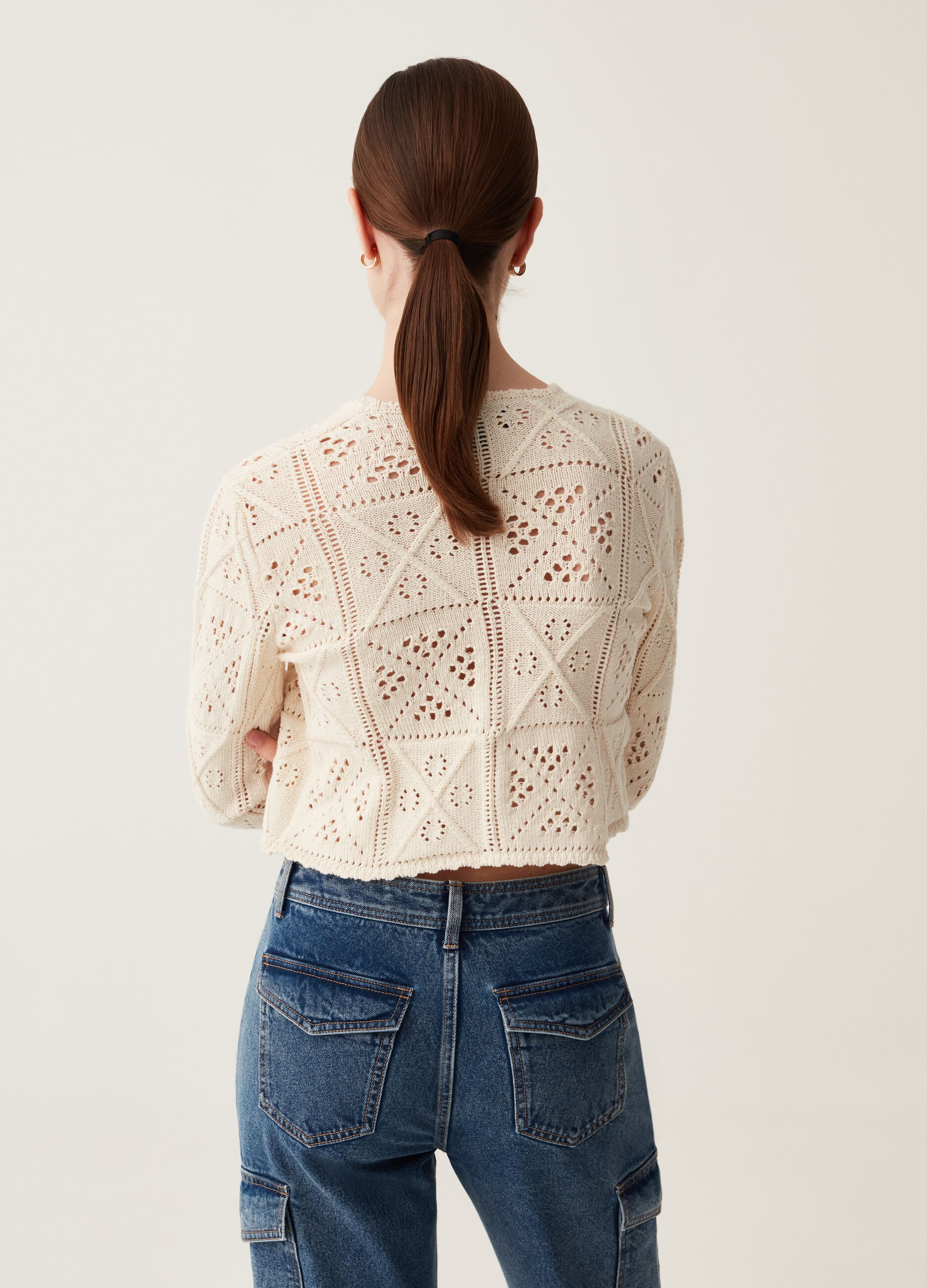 Cardigan crochet con laccetto_2