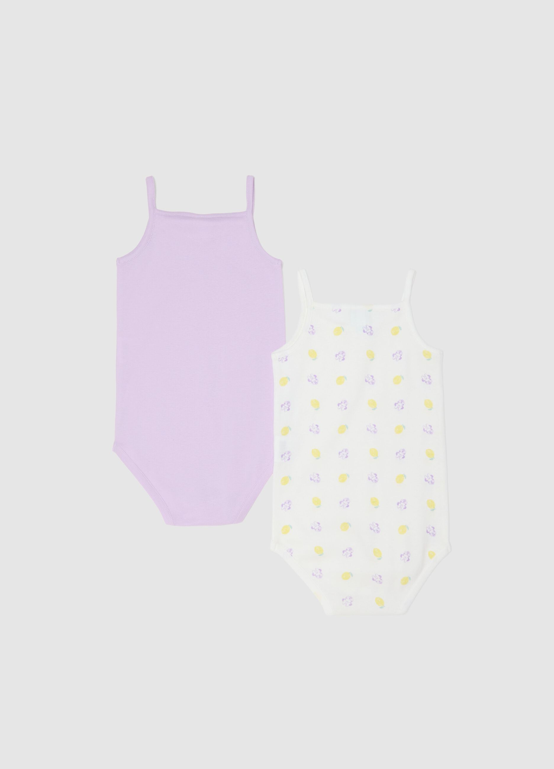 Bipack di body in puro cotone multicolor con Minnie senza maniche da neonate