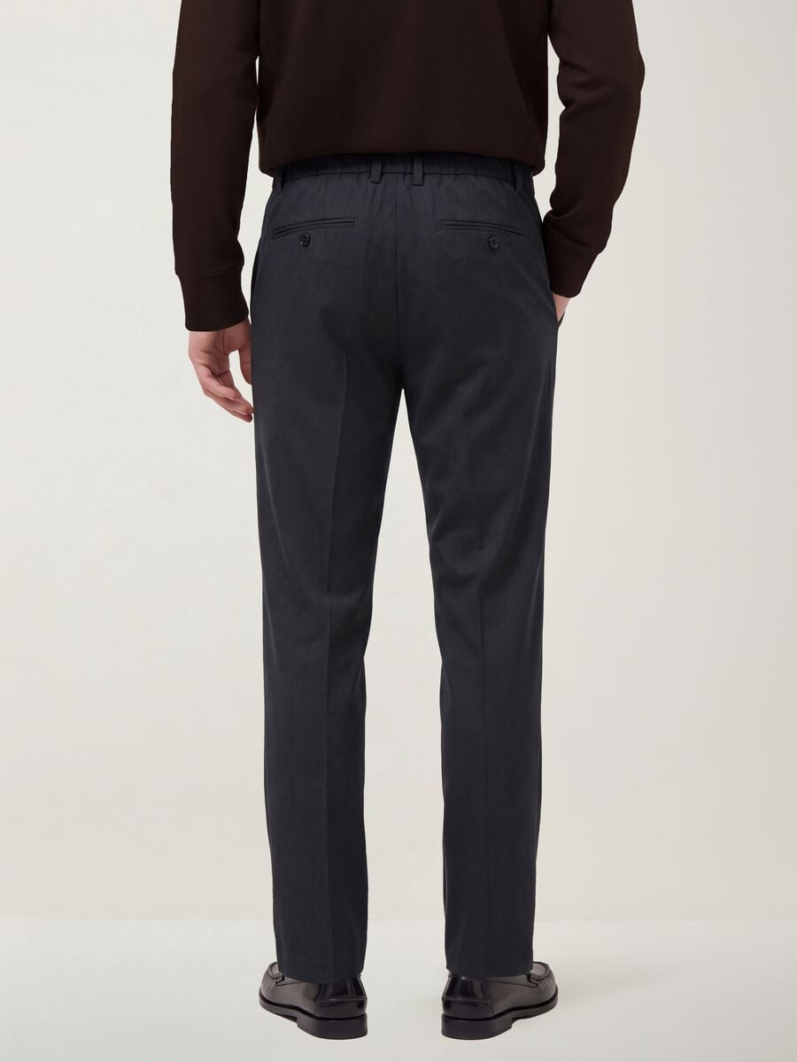 Grey slim-fit stretch viscose twill chino trousers_3