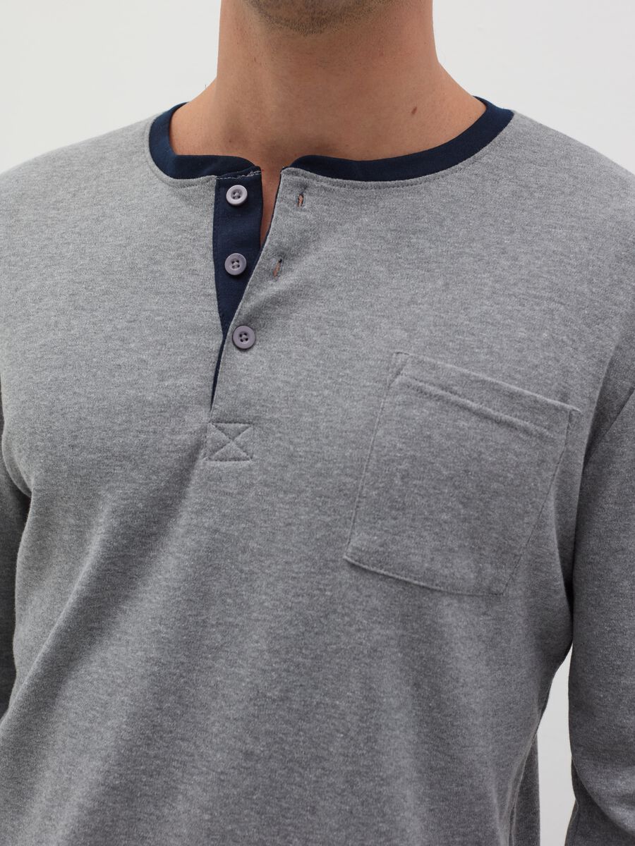Pigiama lungo top con scollo serafino_2