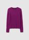 Purple pure cotton regular fit sweater_4
