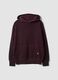 Felpa rossa in puro cotone con cappuccio over fit_4