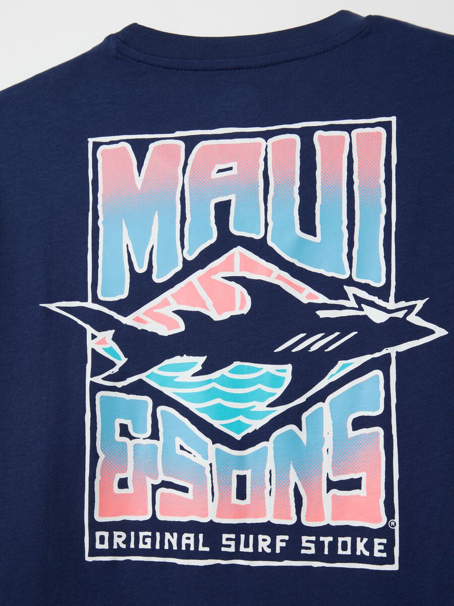 Men's Blue T-shirt with Maui & Sons Print_5