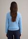 Blue pure cotton regular fit sweater with cable knit_2
