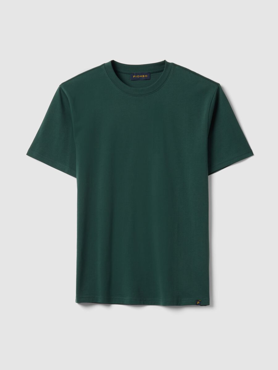 T-shirt girocollo in puro cotone verde relaxed fit_4