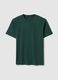 Relaxed fit green cotton crew neck t-shirt_4