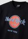 Black pure cotton regular fit T-shirt with Hard Rock Cafe logo_5