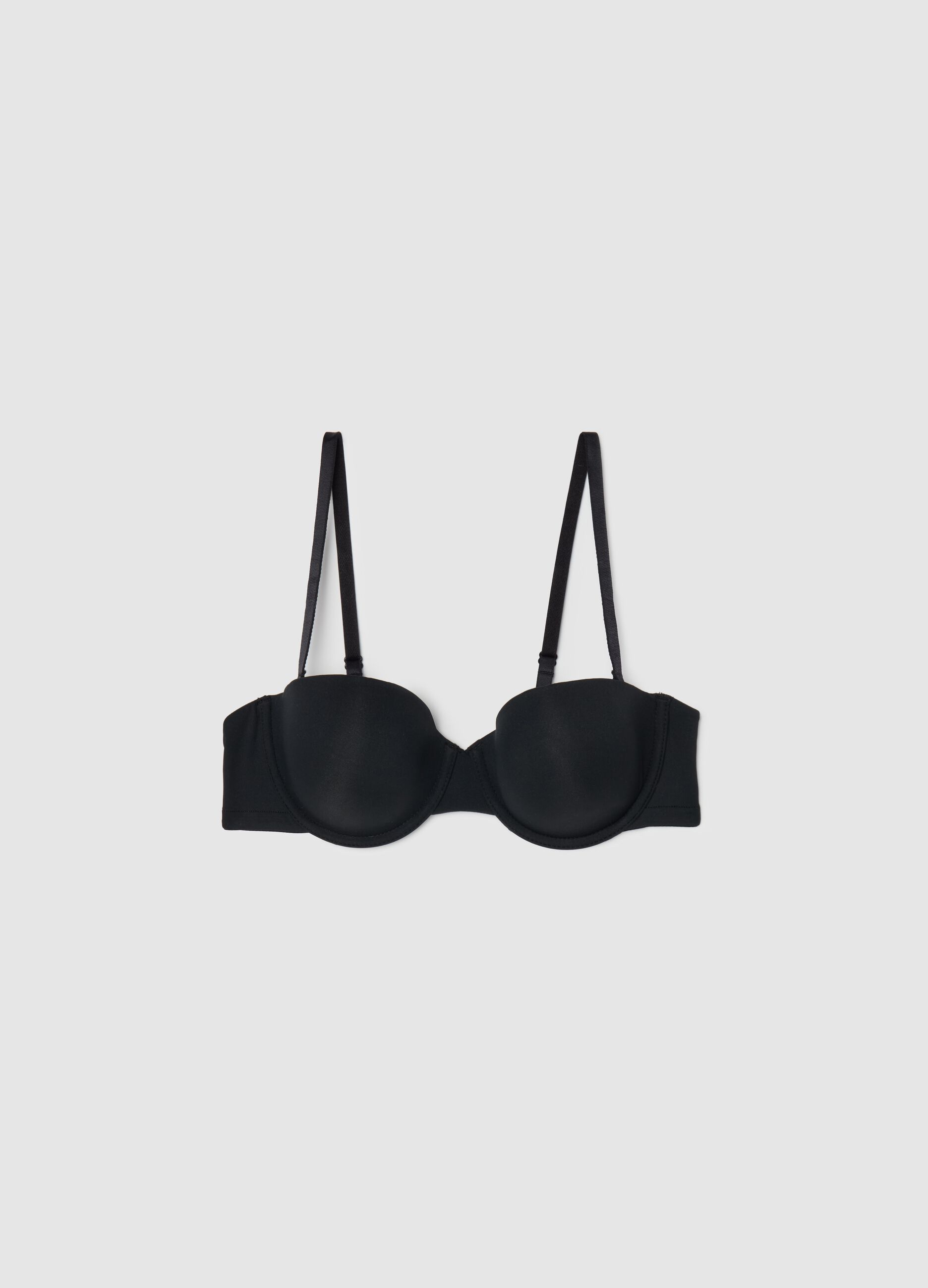 Bandeau bra with underwire