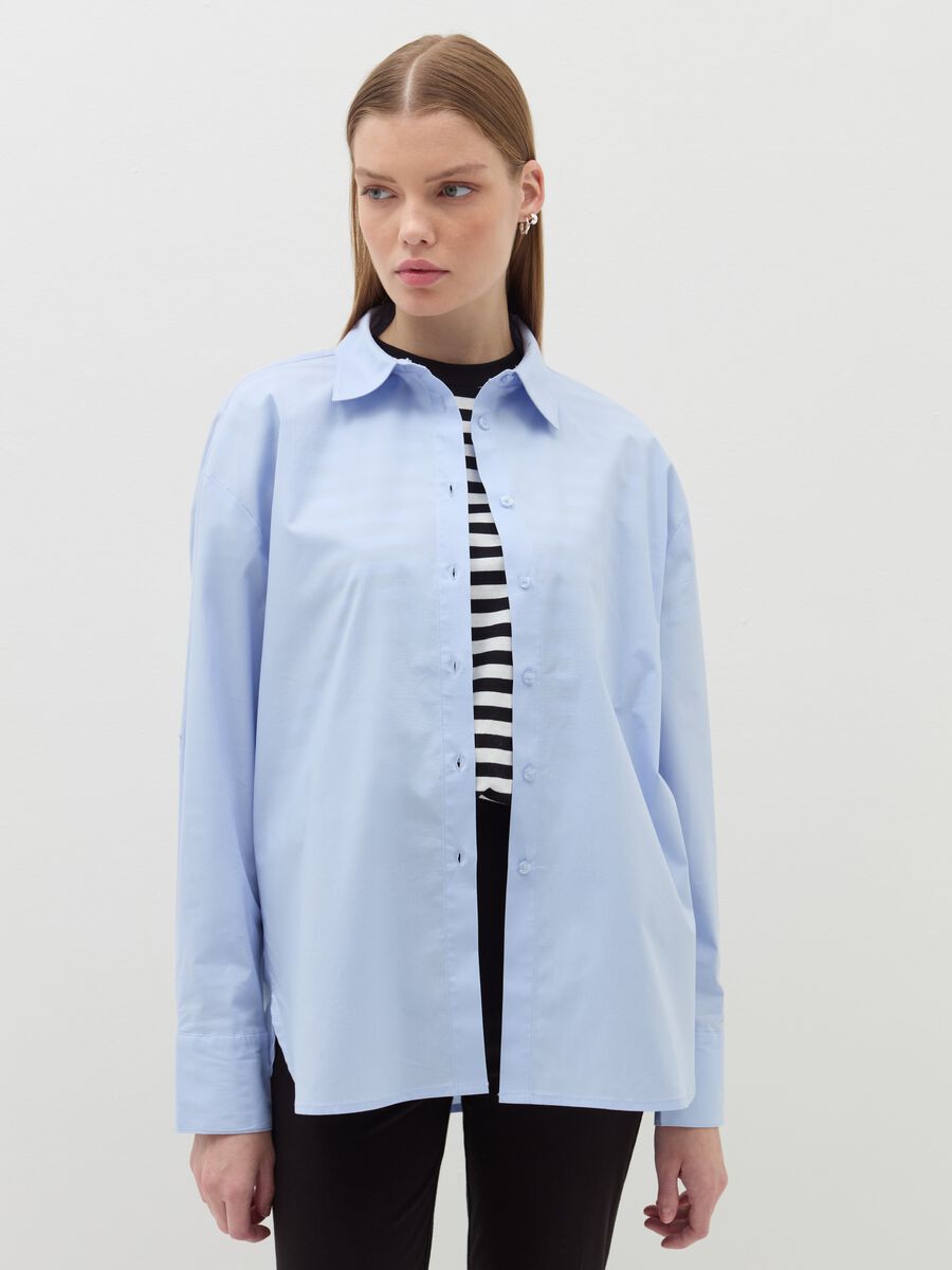 Oversized shirt in poplin_0