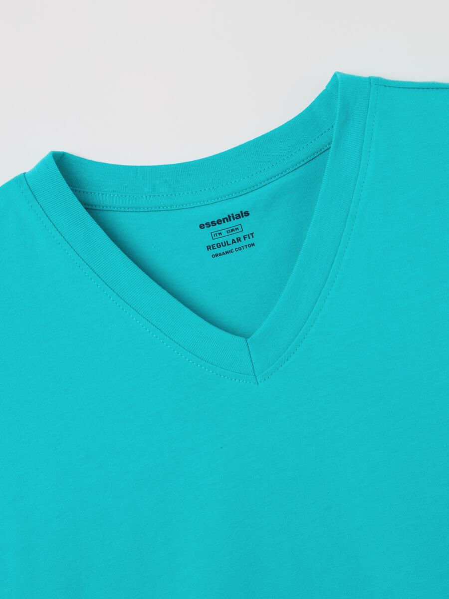 Organic cotton T-shirt with V neck_5