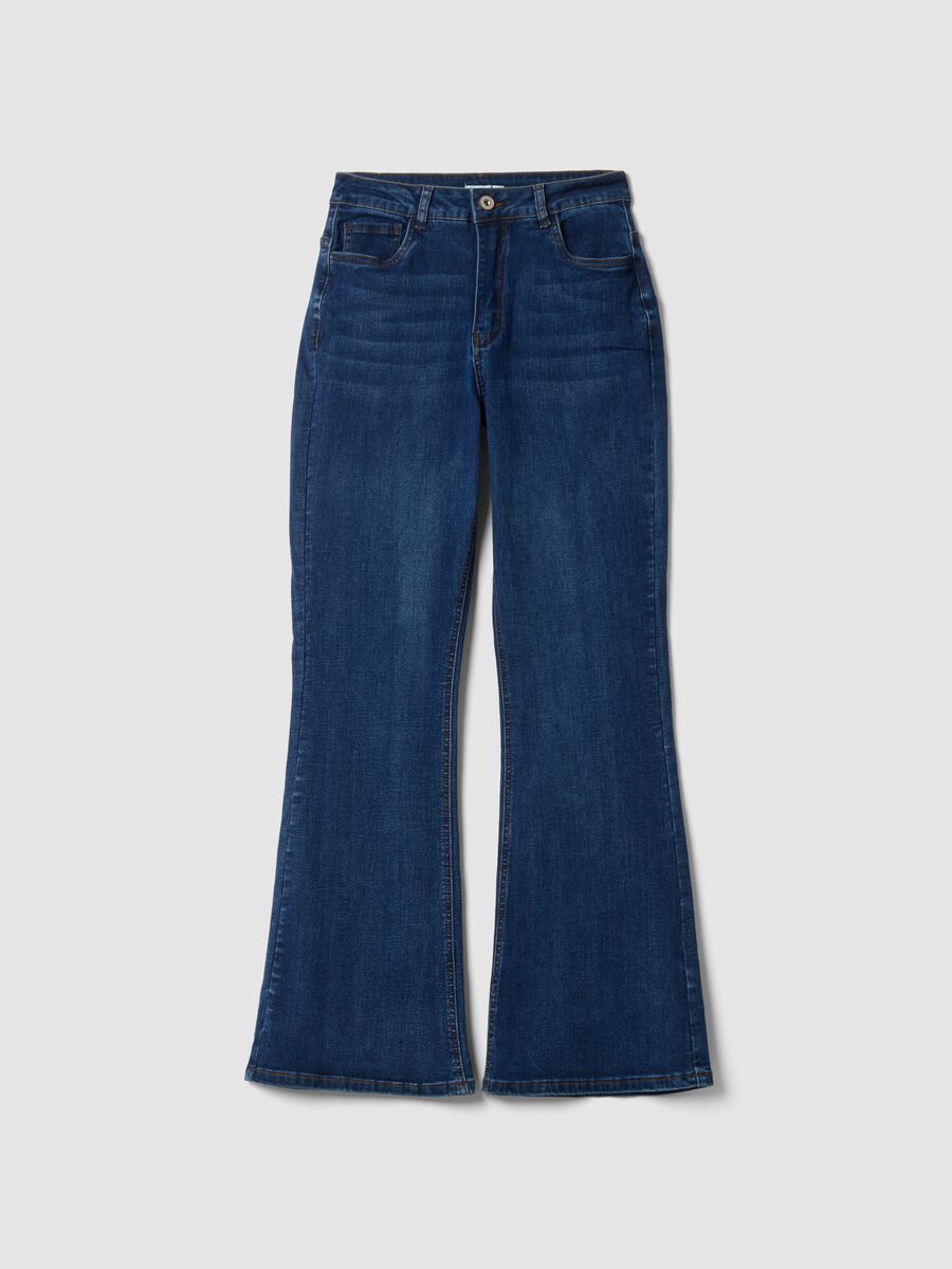 Regular-fit stretch cotton denim jeans_0