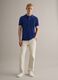 Short sleeve polo in pure blue cotton regular fit_1