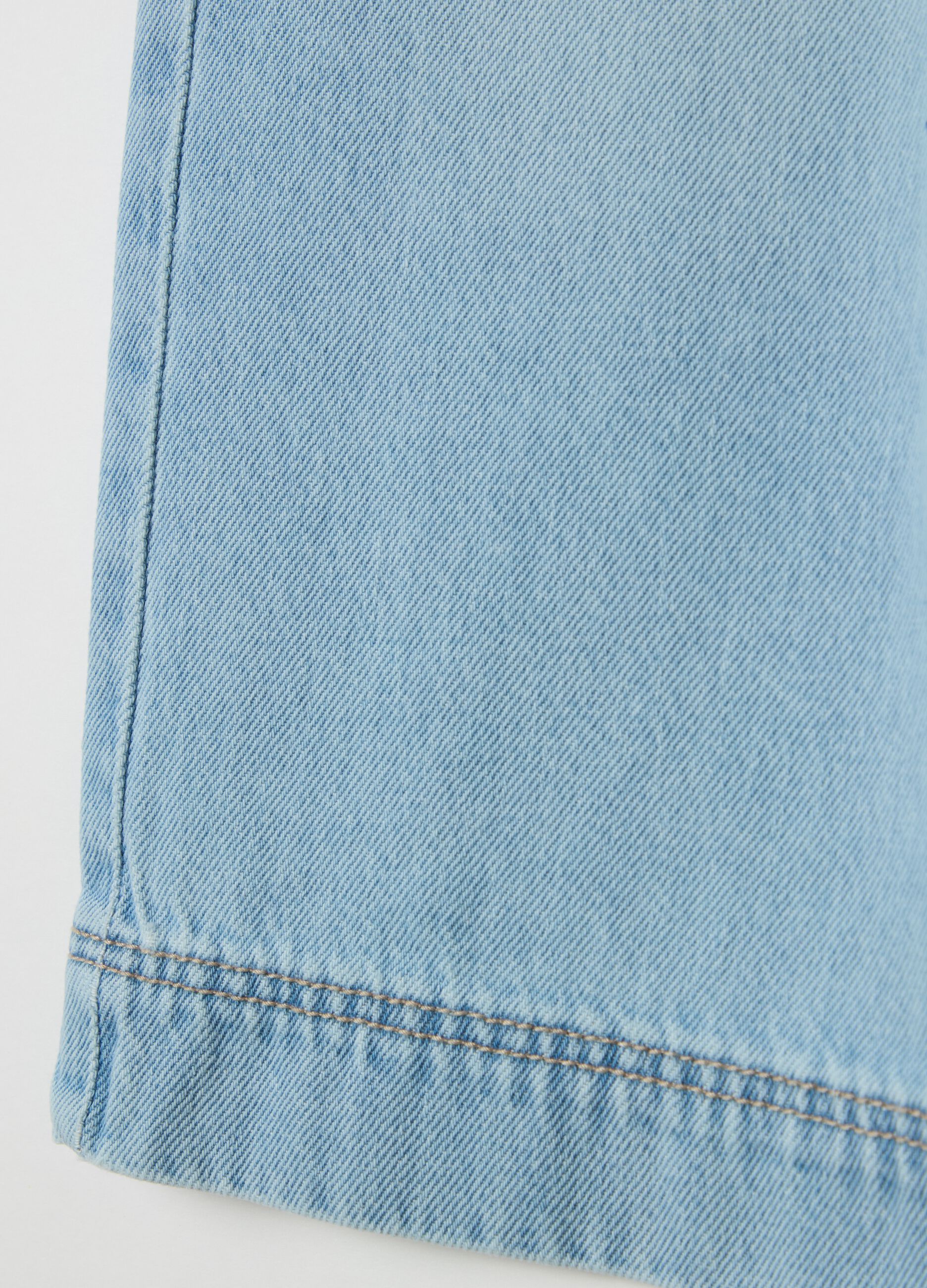 Joggers a gamba larga in denim 