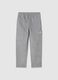 Grey Cargo Trousers in Cotton Blend_0