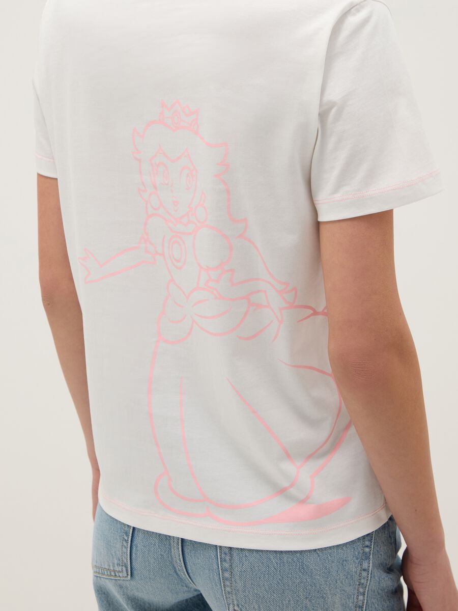 White pure cotton regular fit t-shirt with print_3