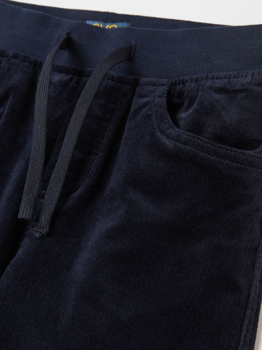 Corduroy joggers with drawstring_2