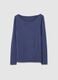 Long Sleeve Stretch Blue Top_4