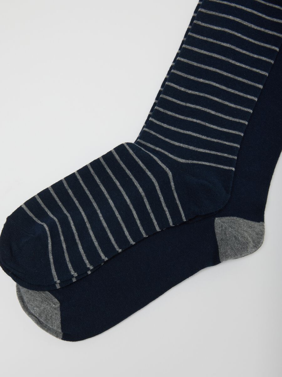 Multipack calze lunghe in misto cotone multicolor a righe_2