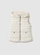 White padded regular fit girl's gilet with hood_0