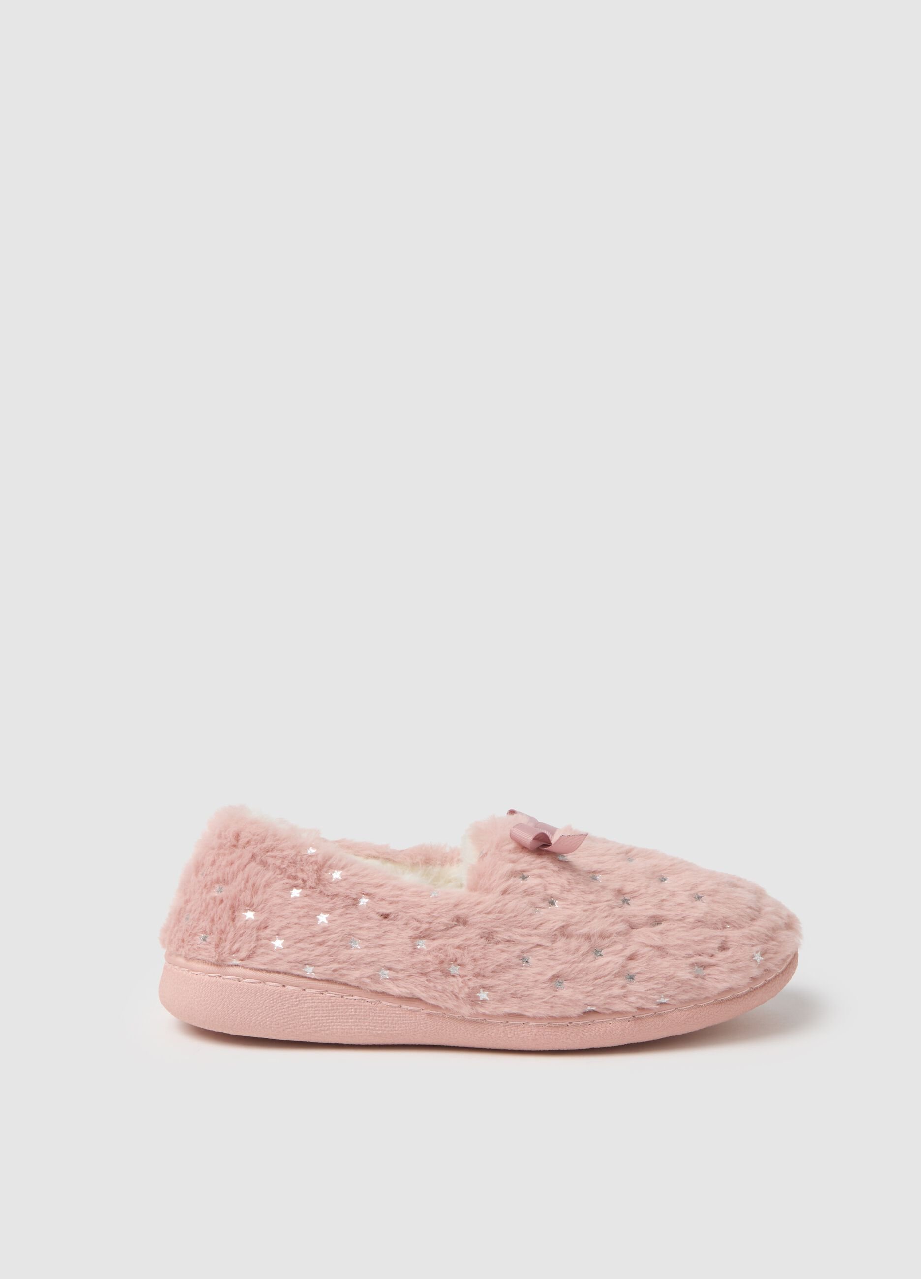 Mixed Pink Slippers with Bow
