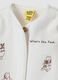 Off-white organic cotton sleepsuit with Winnie the Pooh print_2