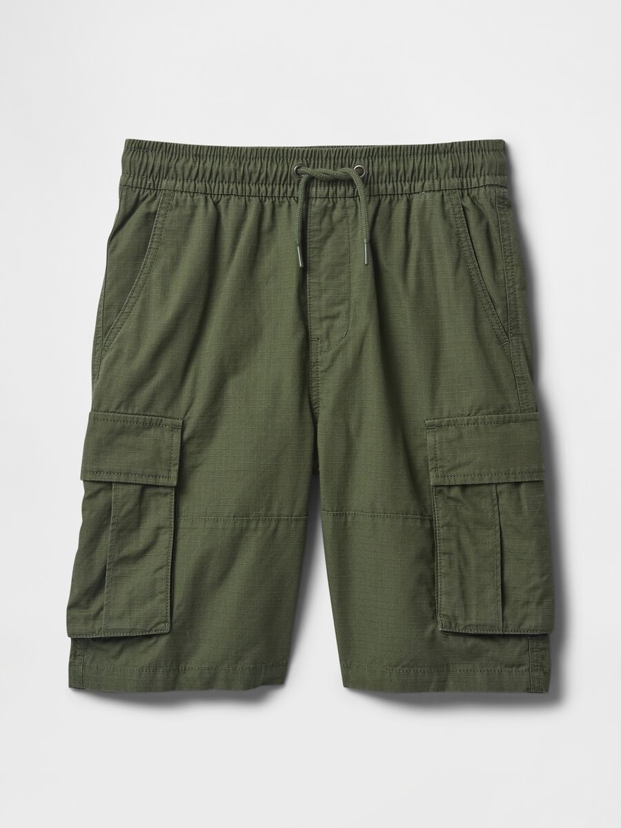 Green cargo shorts_4