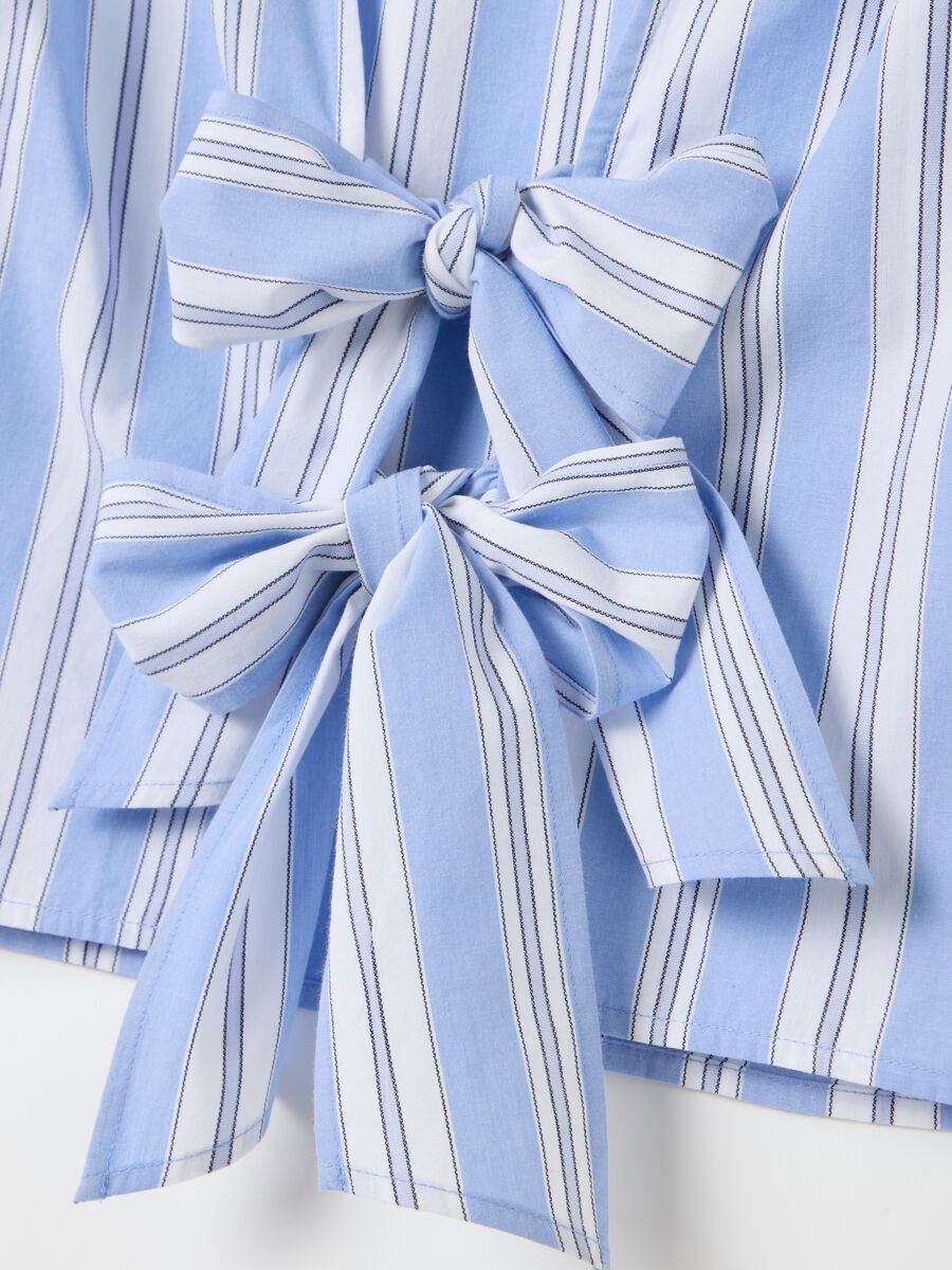 Women's Top in Pure Cotton Multicolour Regular Fit with Bows_5