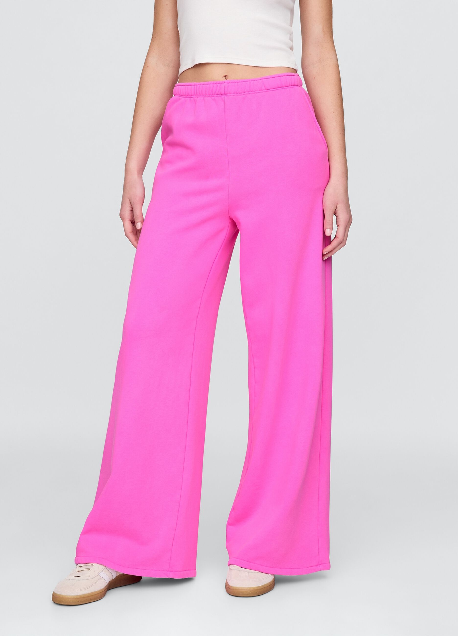 Wide Leg Pink Palazzo Trousers